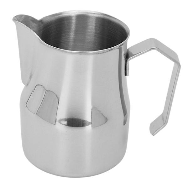 Mjölkskummare Kaffeångande kanna 304 rostfritt stål Kaffe Mjölkkopp Mjölkskummare Cup Olecranon Typ Utlopp Silver 350ML