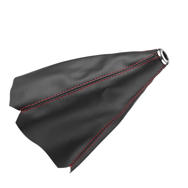 Universal Lys Sort PU Læder Gear Shift Knappen Dæksel Rød Syning Gear Damask Boot Dæksel