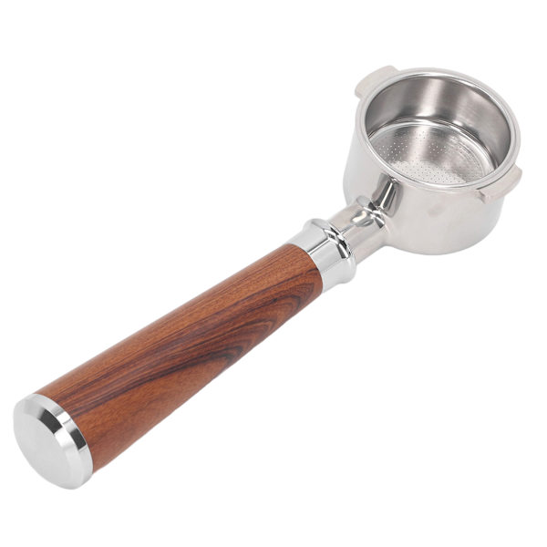 51 mm portafilter 2 korvaa pohjaton kahvikahva ruostumattomasta teräksestä Delonghi ECO310 Thaimaa ruusupuuta