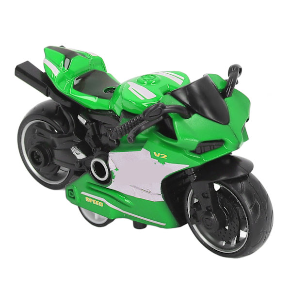 Træk Tilbage Motorcykler Legetøj Innovativ Simulering Legering Motorcykelmodel til Børn Gaver Samling Grøn