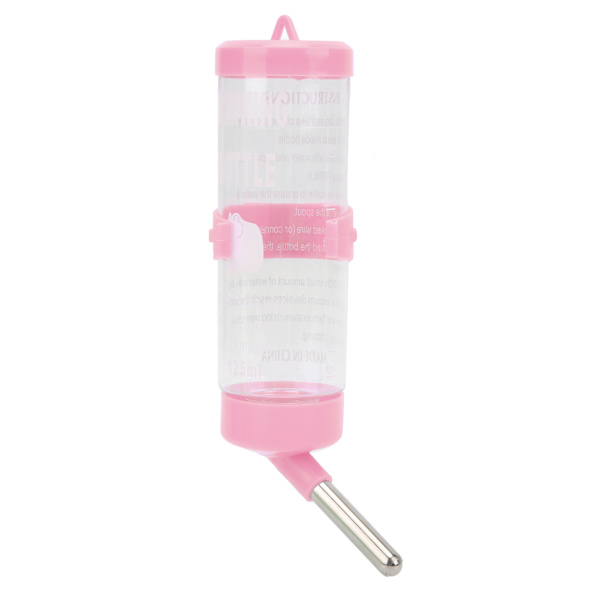 Hamster Vannflaske Dispenser Automatisk Drikkefontene for Smådyr Rosa 125ML