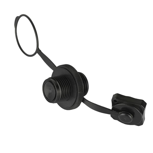 Svart plast oppblåsbar båt luftventil 22,9 mm ytterdiameter