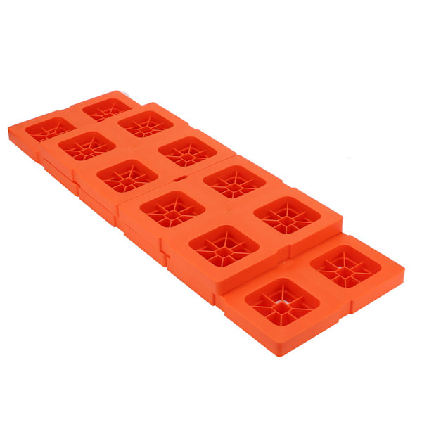 5 stk utjevningsblokker Kit Interlocking Lift AntiSlip-puter med stropp for RV Campers Trailer