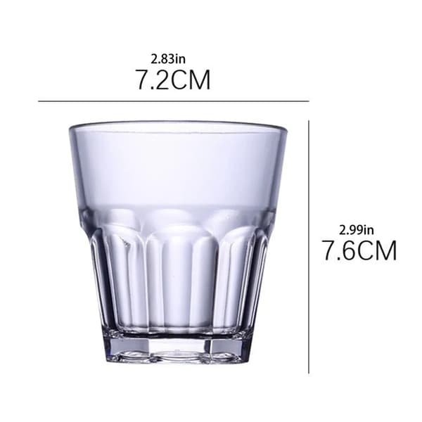10x 170ml ölmugg, transparent åttkantig akrylmugg, vattenmugg, whiskymugg, barmugg