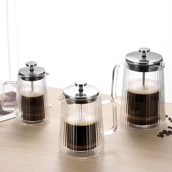 1000 ml pystysuora raidallinen kaksikerroksinen pressopannu 868