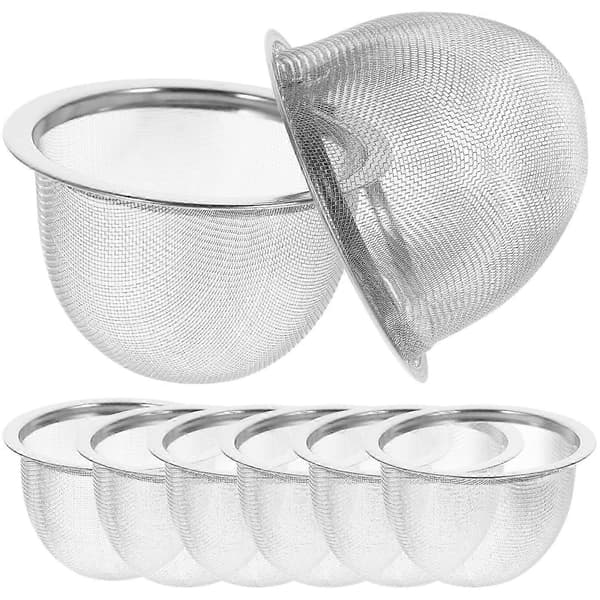 st tefilter i rostfritt stål, metallsil, robust tesil för hemmet (diameter 7,2 cm x höjd 5 cm) Edition 0331