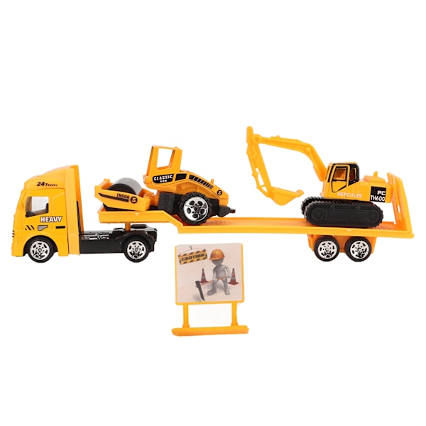 4 kpl setti 1: 64 Alloy Engineering Car Vehicle Playset Set Simulointi Rakennusperävaunu Tyyppi A