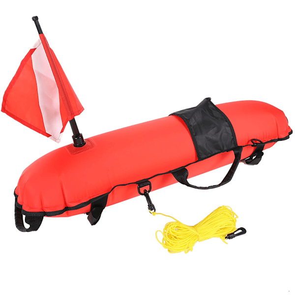 FORTSETT Dykking Oppblåsbar Torpedoboj Signal Flyteball & Flagg