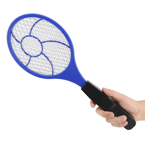 Tre lager Elektrisk flugmyggsmällare Bug Zapper Racket Insektsdödare (blå)