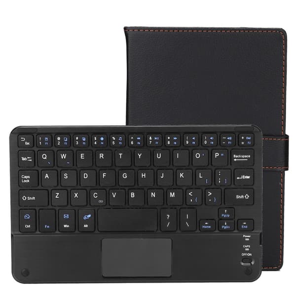 Bluetooth Touchpad-tangentbord med skyddsfodral - 7/8 tum, 75 timmars funktion - Android/iOS/Windows