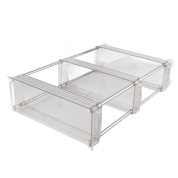 Badeværelsesgabhylde Badeværelseskosmetik Transparent Opbevaringsstativ Flere lag badeværelsesarrangør 3 lag 37x12x50cm