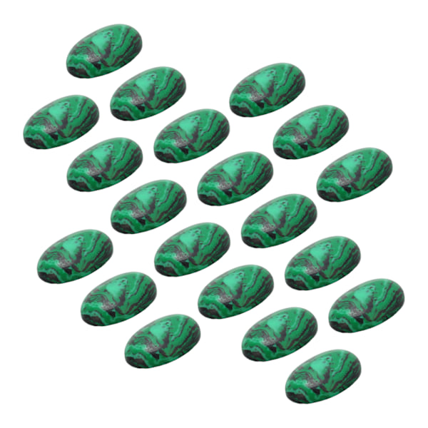 20 ST Ægformet Malakit Ædelsten Cabochon Smykker Perler 18x13mm til Jul Fødselsdage Jubilæum Gaver