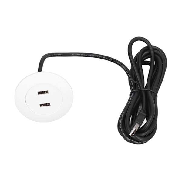 Sofa USB-laderuttak Flush Mount Installasjon Dobbel USB-laderporter Uttak for hjemmebruk Hvit