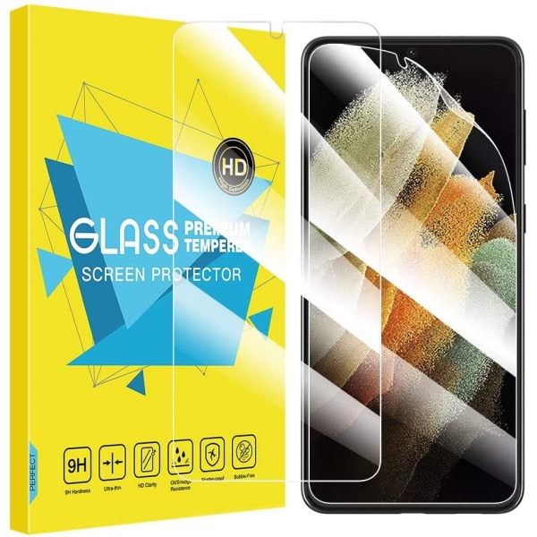 Skärmskydd Yhteensopiva Samsung Galaxy S21 Ultra 6,8" 2021, [2 kpl] skyddsfilm, Ultra Clear TPU Smartphone Film Full täckning Bubblafri