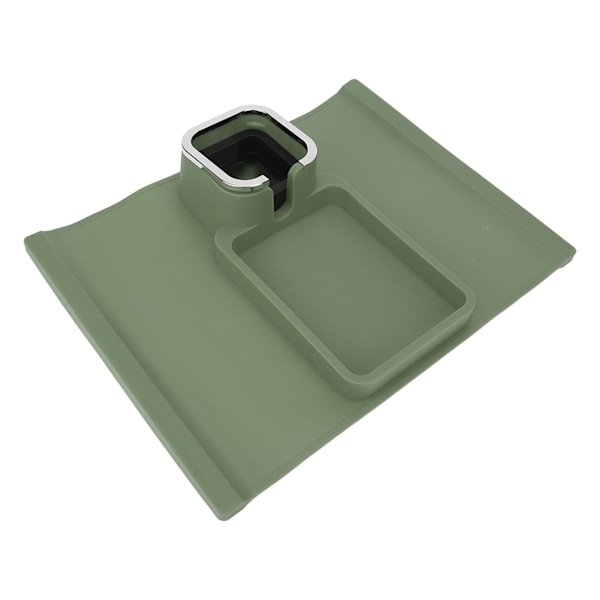 Soffa mugghållare fack Ergonomisk multifunktion silikon soffa arm mugghållare med halkfri bas soffa armstöd bricka för kontor grön