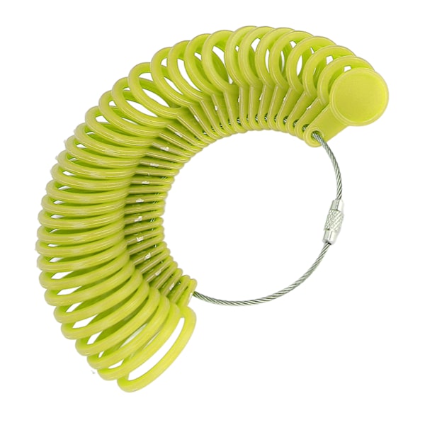 Ring Sizer Plast Lättvikt Professionell Finger Size Gauge Smycken Mätverktyg för män KvinnorGrön