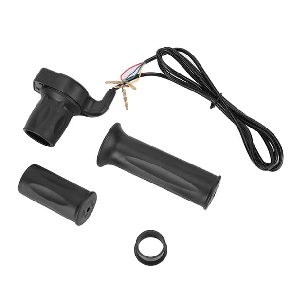 24V Half-Twist Throttle Assembly 4-Wire Hand Grip Cable Kit for Electric Scooter with Indicator