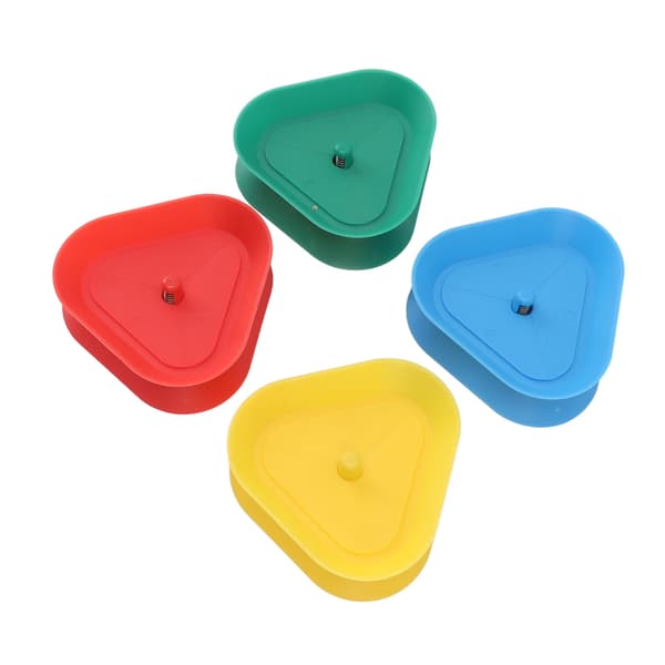 4pcs Playing Card Holder Plastic Triangle Shaped Spring Design Hands-Free Poker Card Holder