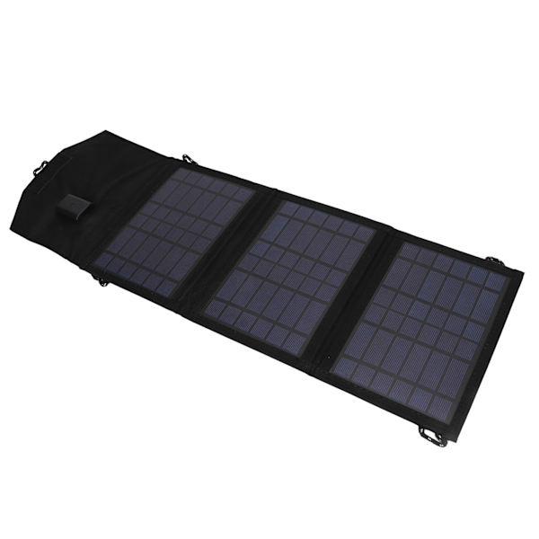 10,5W Vikbar Solpanel Bärbar Polysilicium Solladdningspaket Powerbank 5V USB-utgång