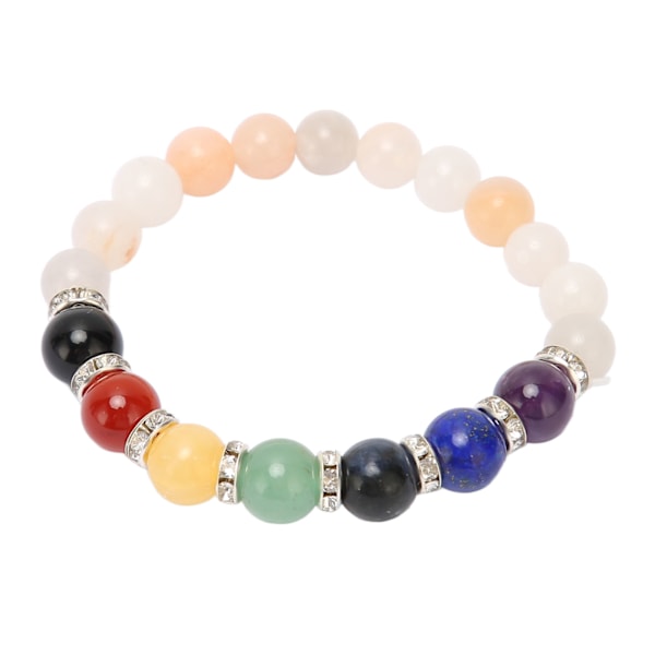 7 Chakra Armbånd Absorberer Olier Balance Emotionel Angstlindring Letvægts Krystalarmbånd til Meditation Yoga Pink Aventurin