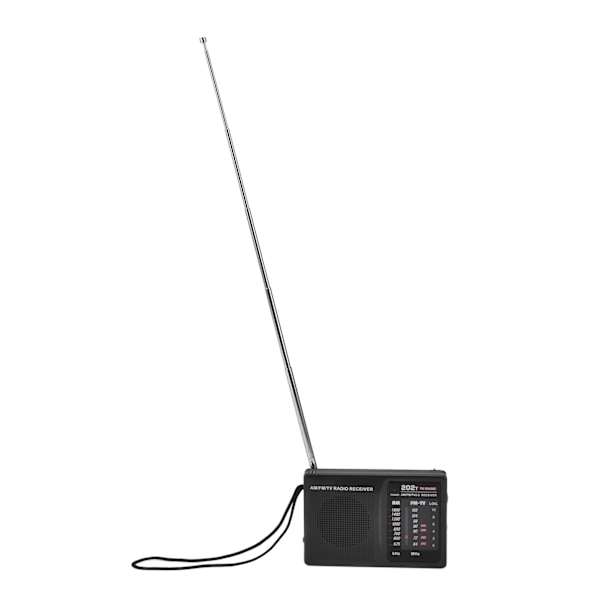 FM AM-radio Bärbar ficka Manuell inställning av radio med extern hörlurskontakt för kontor inomhus utomhus