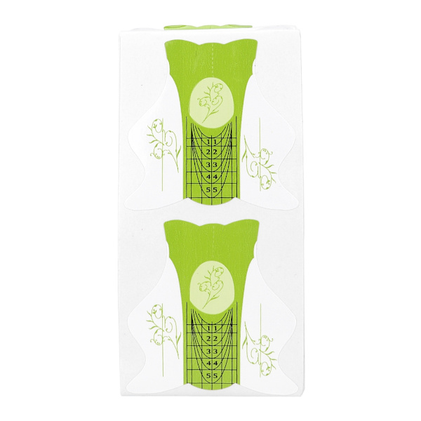 100 stk Neglemanikyr Formholdere Nail Art Tip Extension Guide Sticker Manicure Værktøjer (YC01)