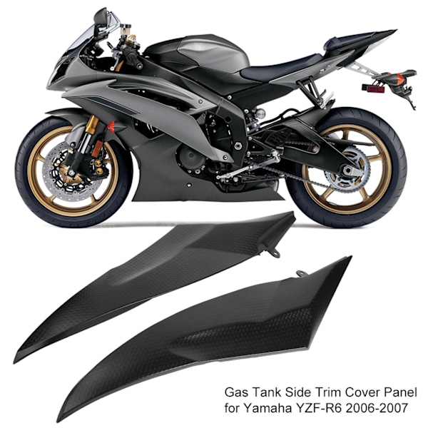 Moottoripyörän tarvikkeet Bensatankin sivupaneelit Yamaha YZF-R6 2006-2007