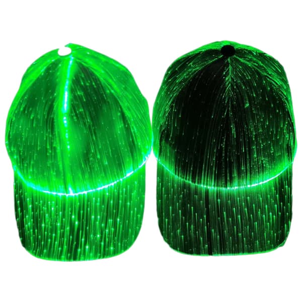 Halloween Farveændrende LED Lysende Hat Julefiberoptisk Baseballhat Hip Hop Hat