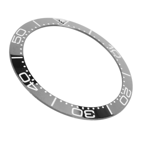 Keramisk klockramsring Professionell 38 mm klockramsinsats Ersättningsdelar Tillbehör för urmakare Svart bas vit siffra