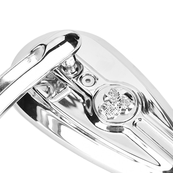 2st motorcykel kromade backspeglar 8 mm 10 mm gänga Skull Teardrop Styrereflektor