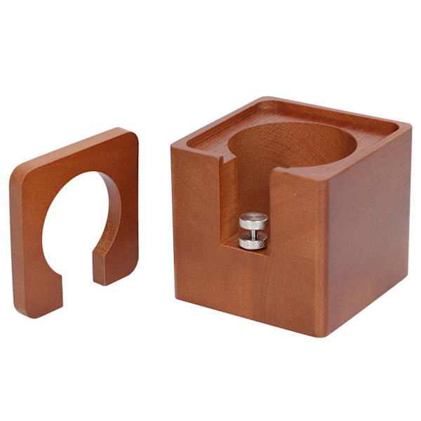 Kaffeportafilterhållarstation Trä Kaffeportafilterstampställ för 51mm 54mm 58mm