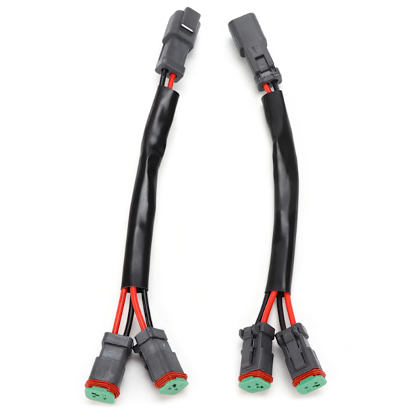 2 stk LED arbeidslys stikkontakt ledningsnett 2-leder 2-pin hann til hunn universal for bil