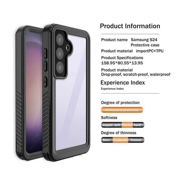 Samsung S24 FE Täysin Vedenpitävä Premium-kuori 2m