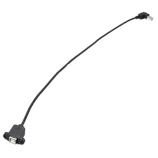 USB 2.0 B hann til USB B hunn stikkontakt skriver panelmontert Forlengelseskabel 50 cm musta