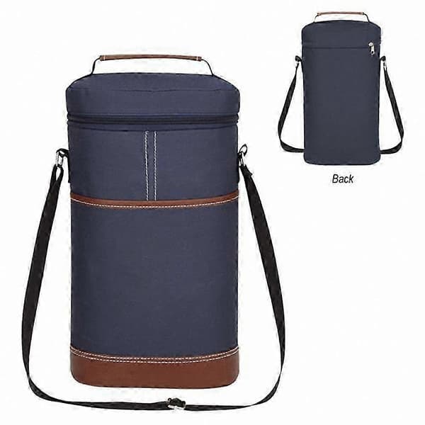 Läckagesäker isolerad vinväska, marinblå kylväska för vinflaskor, present Navy blue One size