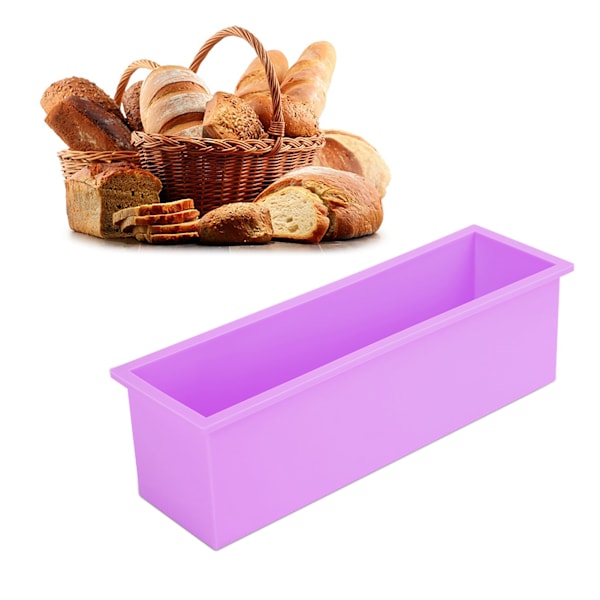 1200ML rektangulær silikon såpeform DIY Toast Form Baking Box Tool