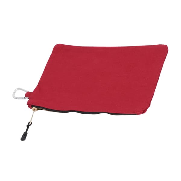 Zipper Tool Bag Multi Purpose Canvas Waterproof Portable with Carabiner for Storage Dark Red