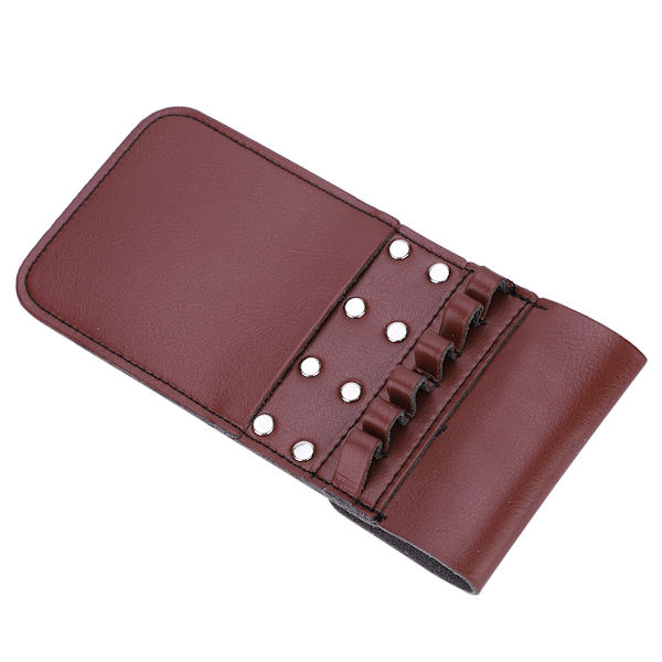 Bärbar Pocket Quiver PU Läder 6st Arrow Midjehållare Väska Bågbågskytteutrustning (Brun)