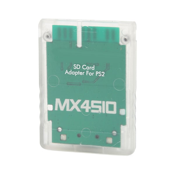 MX4SIO SIO2SD minneskortadapter Handgjord stabil ersättningsminneskortläsare för PS2 Transparent White