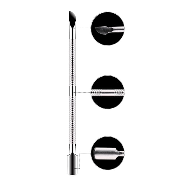 Double Cuticle Pusher Remover Dead Skin Manicure Nail Art Tool