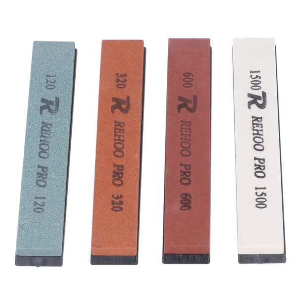 4 PCS Fixed Angle Knife Sharpening Stone Whetstone Knife Sharpening Kit 120 320 600 1500 Grit Waterstone