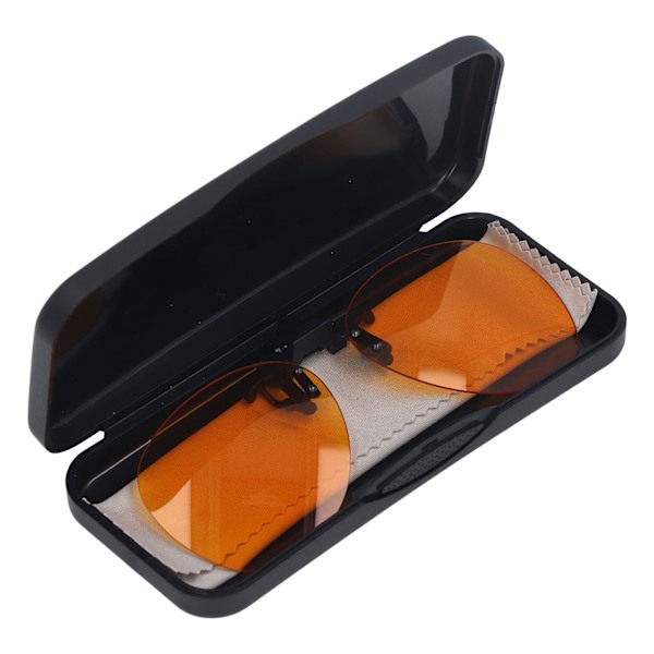 Clip On Glasögon Effektivt blått ljus blockerar 180 grader vertikalt Flip Portable Orange Glasögon Cliplins för dator rund