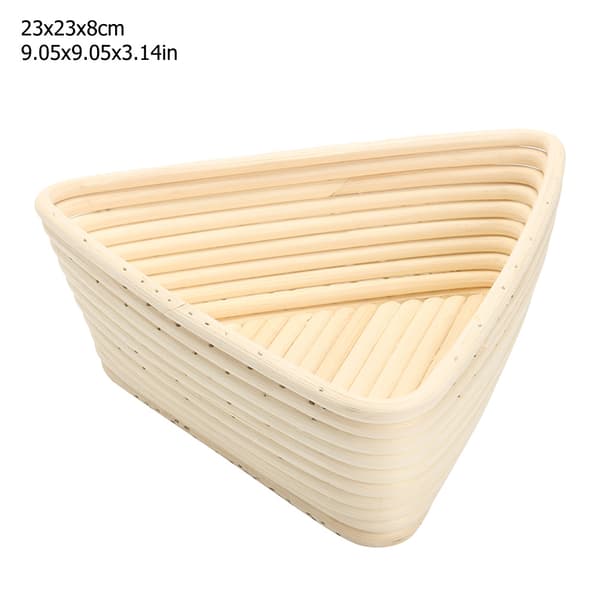 Triangular Bread Baskets with Liner Dough Rising Rattan Handmade Rattan Bowl