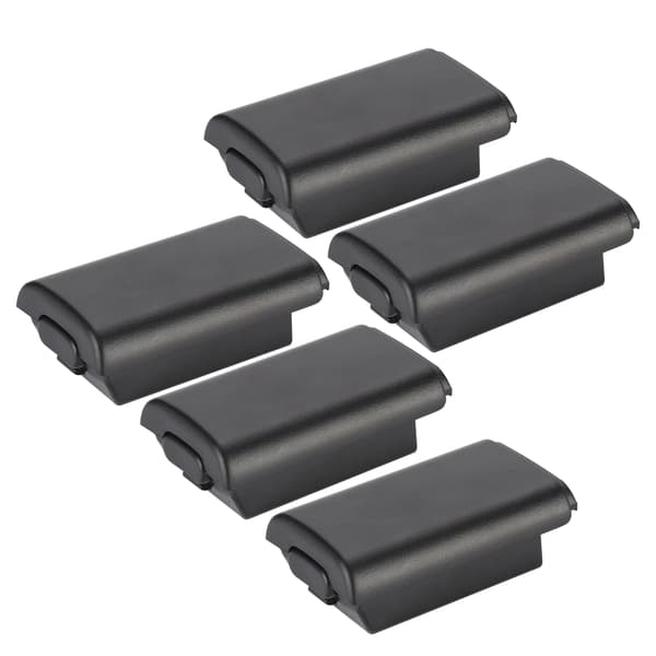 Universal udskiftningsbatteri-etui-sæt til XBOX 360-controllere (sort, 5 stk)