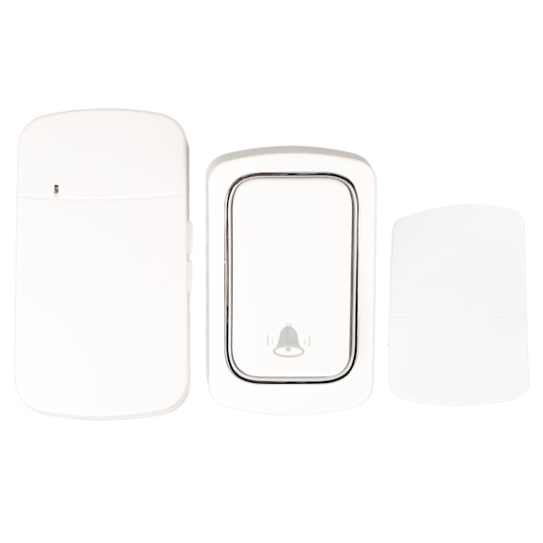 Trådlös dörrklocka Självdriven dörrklocka Voice Intercom ABS Hål Fri installation för hemrum EU-kontakt 100-230V