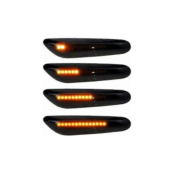 Kørelys Dynamiske LED-sideblinklys 2 orange LED-blinklys 16 LED 2835SMD Røgfarvede til E90 E91 E92 E60 E87 E82 E46 SB10 - Dynamiske