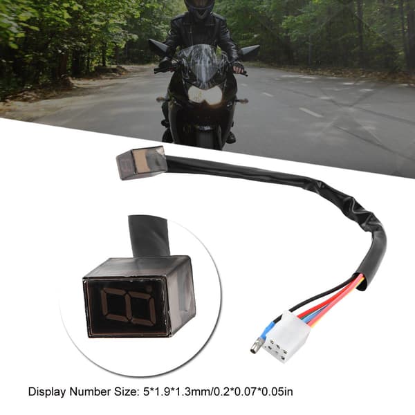Universal 6-trins Gearshift Motorcykel LED Digital Gear Indicator Display Speedometer Indicator