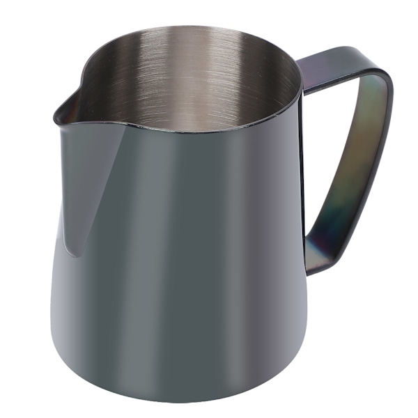 350 ml rustfritt stål Titanize Melkeskummende kopp Kanne Kaffe Kanne for Latte Art Svart