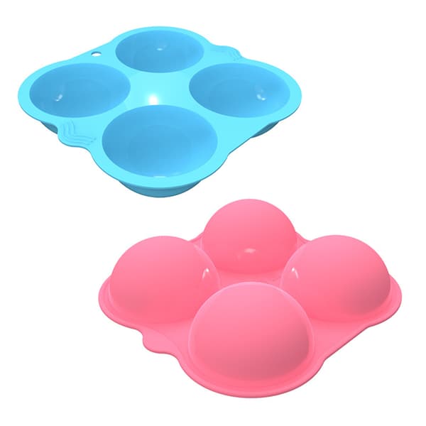 4-hulls halvsirkel silikon kakeform muffins sjokolade bakeform panne DIY festkakeform