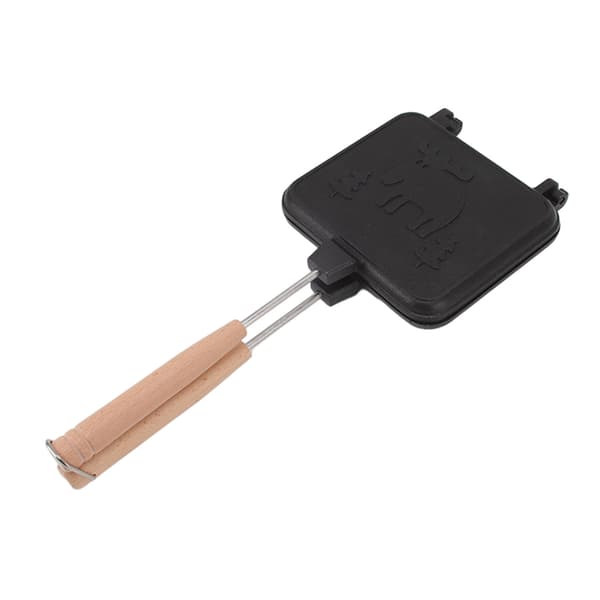 Sandwich Pan Double Sided Stick Proof Breakfast Flip Pan with Detachable Handle for Steak Bread Eggs